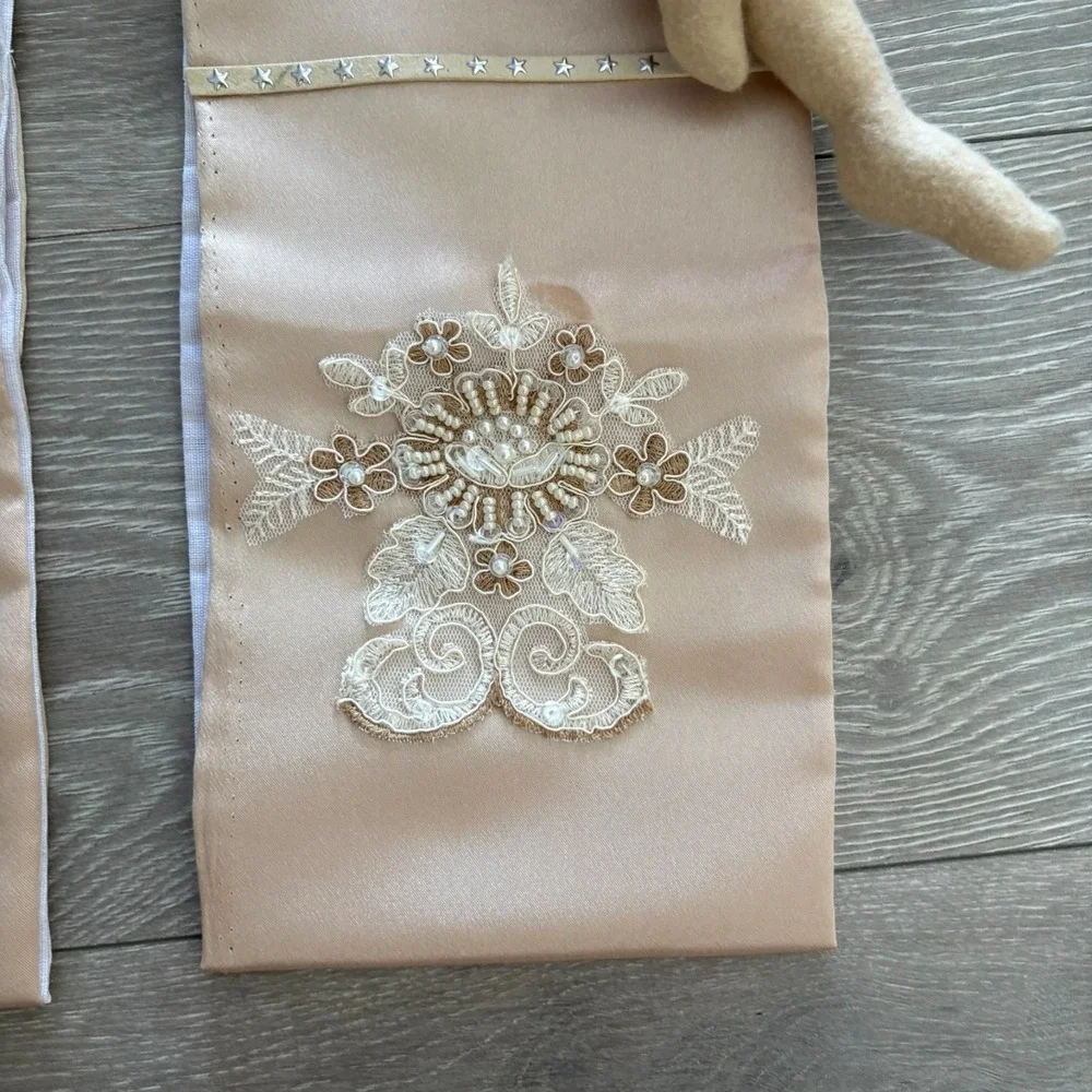 Handmade Textile Detachable Beige Embellished Doll‎ Wall Hangings 22